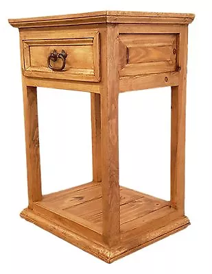 Traditional Rustic Nightstand With 1 Drawer • $255