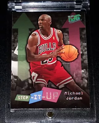 Michael Jordan Fleer  Ultra 96-97 Step It Up Bulls HOF With NEW CASE! • $8.95