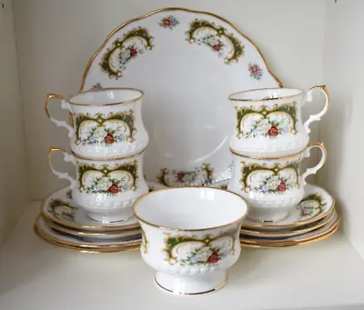 Queen's Bone China Tea Set Rosina China Co 14 Piece Set Roses (N) • £20