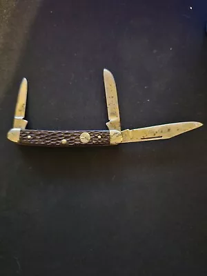 Vintage Solingen BOKER Etched TREE BRAND 3-blade Whittler Pocket Knife • $20.50