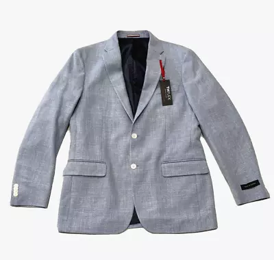 Tommy Hilfiger Men's Woven Blazer Sport Coat - Size 42L - Light Blue • $132.95