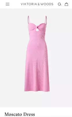 VIKTORIA AND WOODS Moscato Midi Dress Pink Size 00 • $75