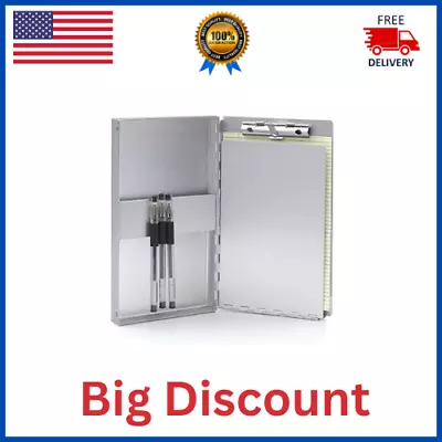 Small Aluminum Clipboard With Storage(Memo Size) Recycled Metal Snapak Form • $23.87