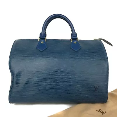Louis Vuitton Epi Speedy 30 Blue Leather Boston Travel Hand Bag/3Y0226 • $113.50