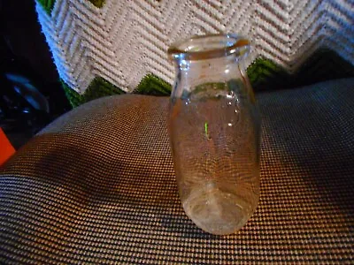 Meadow Gold Pint Sized Clear Glass Milk Bottle • $12