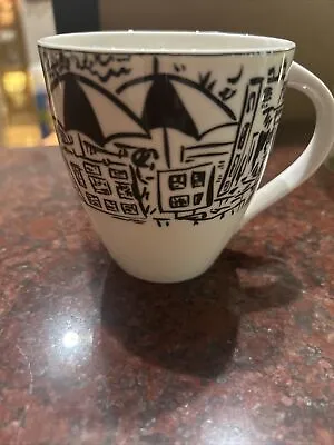 Mikasa Ultima Parisian Scenes Coffee Cup HK114 Black White Paris • $20
