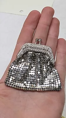 VTG ANTIQUE MESH ROSARY POUCH HOLDER Snap QUALITY CHAINMAIL RARE • $39.99