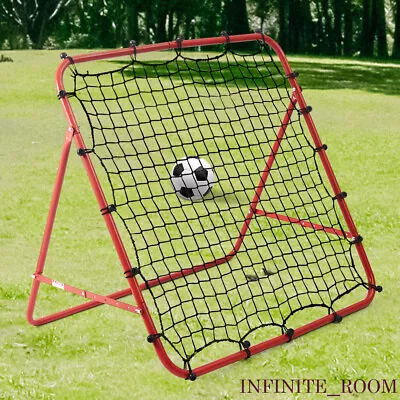 Football Training Net Soccer Kickback Target Goal Rebounder Net For Kids Teach • £15.69