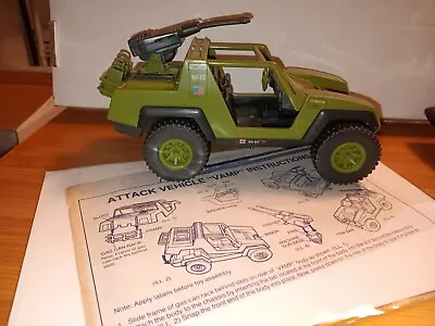 1982 GI JOE VAMP 100% Complete Jeep Hasbro ARAH Vintage W Blueprints Great Shape • $50