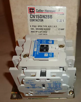 Cutler Hammer Cn15dn2bb Electric Motor Contactor Size 1 2 Pole Coil 240v Starter • $289.99