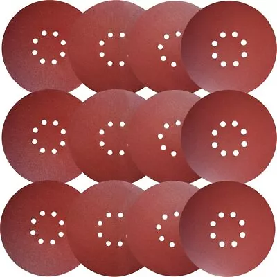 20x 9 In Sanding Disc Hook Loop 8-Hole Drywall Sander Paper 80 120 180 240 Grit • $22.49