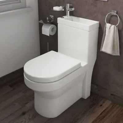 £269.97 • Buy Toilet Basin Combo 2 In 1 Combined Toilet And Sink Space Saving Cloakroom Unit