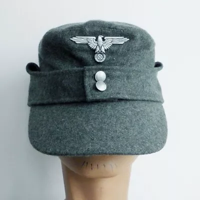 WW2 German Army M43 Field Cap Hat With German Eagle Badge Pin Size L • $19.99