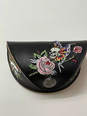 Vintage Ed Hardy Skulls And Roses Tattoo Eyewear Sunglasses Case EHS-020 • $24.99