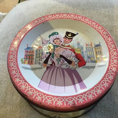 £10 • Buy Vintage Quality Street Tin Lilac Lady And Soldier Mackintosh