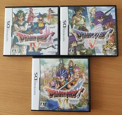 Dragon Quest 4 5 6 Nintendo DS 3DS NDS 3Games Set Japanese Used  Very Good  • $112.10