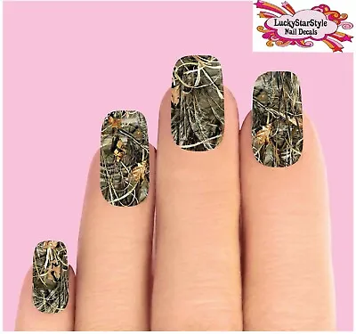 Waterslide Full Nail Decals Set Of 10 -Duck Blind Camo Max 4 Camouflage  • $2.40