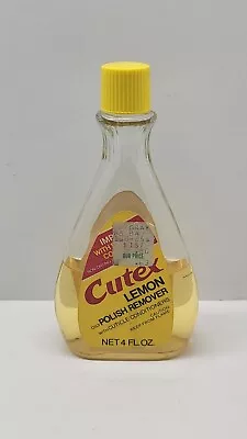 Vtg 1970s CUTEX Lemon Oily Polish Remover Glass Bottle GRAY DRUG STORE  • $29.99