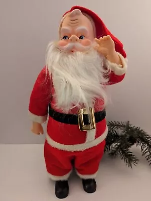 Vintage TOMY Santa Clause Doll  Rubber Face Full Beard Hong Kong Non Working  • $17.95