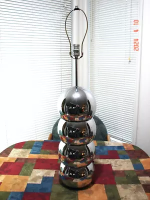 Vintage 1970's MCM George Kovacs Stacked Chrome Ball Lamp Mid Century Modern • $249.99