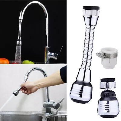 360° Flexible Faucet Extender Bendable Kitchen Sink Tap Spray Head Attachments • £2.99