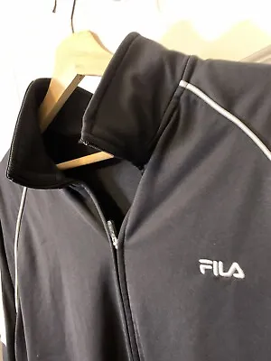 FILA Men's Sz M Jacket Black Full-Zip • $24.07