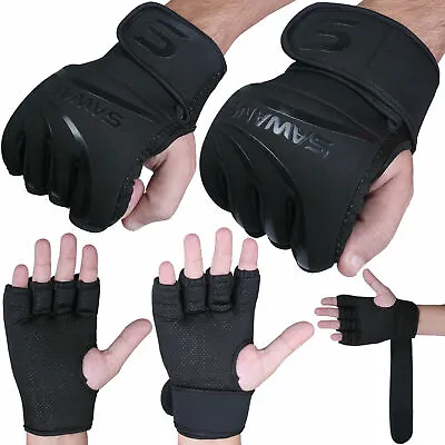 SAWANS® Boxing Inner Gloves Padded Neoprene MMA Muay Thai Hand Wraps Kick Boxing • £4.99