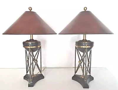 Rare Pair Of Maitland Smith Neoclassical French Urn Style Table Lamps NICE! • $699