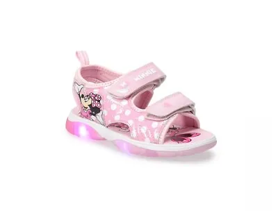 Toddler Girls' Minnie Mouse Light-Up Sandals/ Shoes Pink Size: 6 7 8 9 10 11 12 • $33.50
