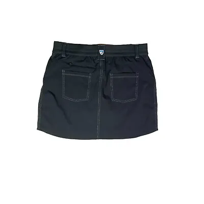 Kuhl Size 8 Black Active Skort Skirt Shorts Lining Elastic Waist • $22.49