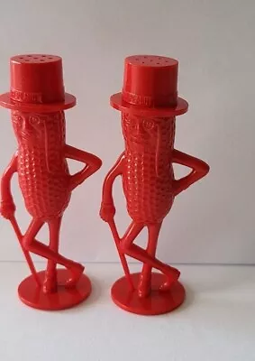 Vintage Planter's MR. PEANUT Plastic RED🔴 Salt & Pepper Shaker Set • $20