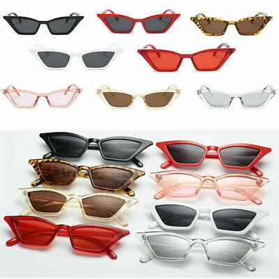 Vintage Triangle Cat Eye Sunglasses Women Fashion Retro Eyeglass Anti-UV Glasses • $10.68