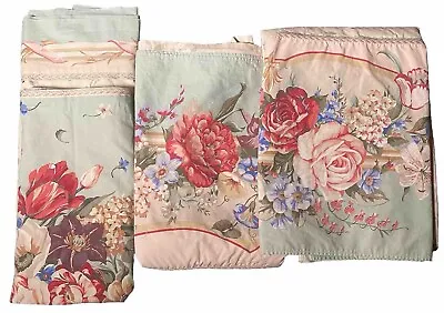 Martex Liberty Of London Vintage 5pc Twin Sheet Set French Country Floral 1986 • £61.76