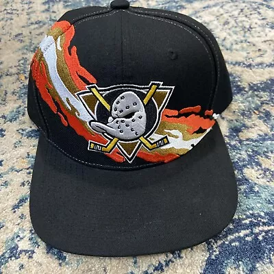 Mitchell & Ness Anaheim Ducks  Vintage Paintbrush  Snapback Hat (Black) Cap New • $35