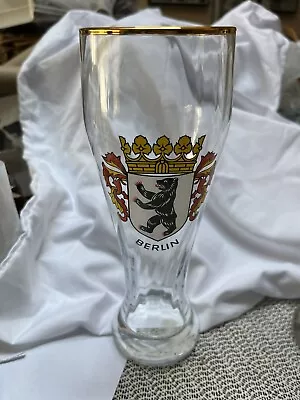 Vintage German BERLIN Beer Glass (Tumbler) Cup 9 “ Tall • $18.99