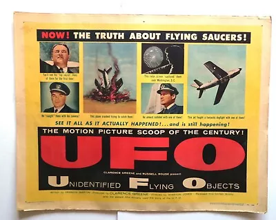 Original Unidentified Flying Objects UFO Theater Poster 1958 22  X 28   • $129.99