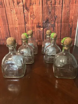 Lot Of 6 Patron Silver Tequila Empty Bottles Corks 750ml Perfect For Craft • $53.20