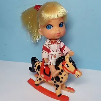 Vintage Mattel Liddle Kiddles CALAMITY JIDDLE Cowgirl Doll Outfit & Horse • $37