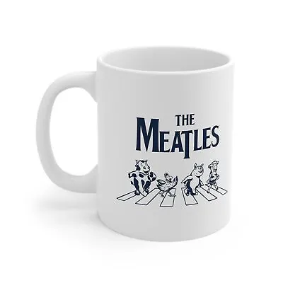The Meatles Abbey Road Mug Graphic Music-Themed Cup For Gifts Idea Music Lover • $6.29