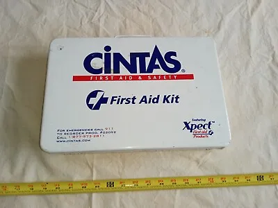 VINTAGE Cintas Metal First Aid Kit Wall Mount Style. • $39.99