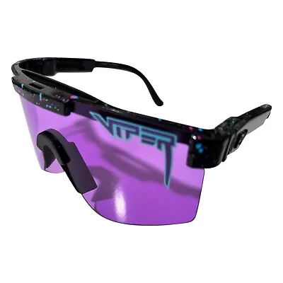 Pit Viper The Purple Reign Sunglasses - Single Wide Black  - Purple Lens PV • $53.98