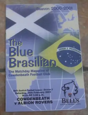 2000-01 (Feb)  Cowdenbeath  V Albion Rovers  - Scottish  Division Three • £0.99