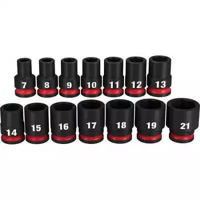 Milwaukee Tool 49-66-7007 3/8 In Drive Impact Socket Set Metric 14 Pc. Pcs • $39.97