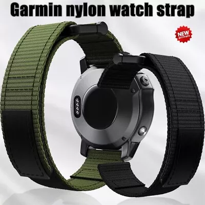Nylon Strap Watch Band For Garmin Fenix 7 7S 7X 6 6S 6X Pro 5 5S 5X Plus 965 955 • $9.49