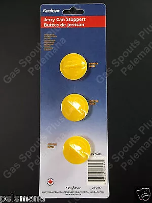 NEW SCEPTER STOPPER CAPS REPLACEMENTS JS1710 Package Of 3 P# 08499 GAS CAN PARTS • $19.97