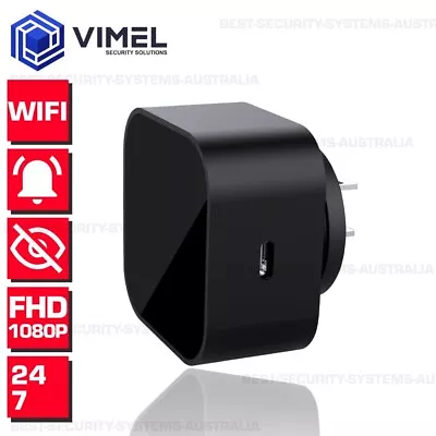 24/7 Wireless WIFI Spy Wall Power Adaptor LIVE VIEW Monitoring Real Time • $249