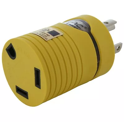 $13.99 • Buy 30 Amp RV/Generator Adapter NEMA L5-30P To NEMA TT-30R By AC WORKS®
