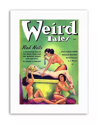 Magazine Cover 1936 Weird Tales Red Nails New Picture Canvas Art Print • £13.99