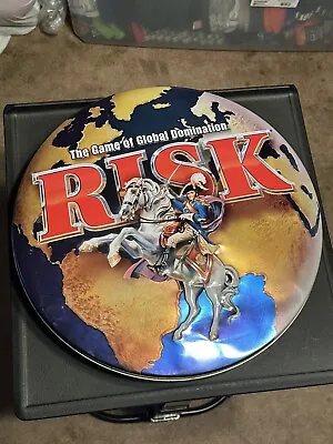 Risk The Game Of Global Domination Round Metal Tin 2003 Complete - Board Game • $35.99