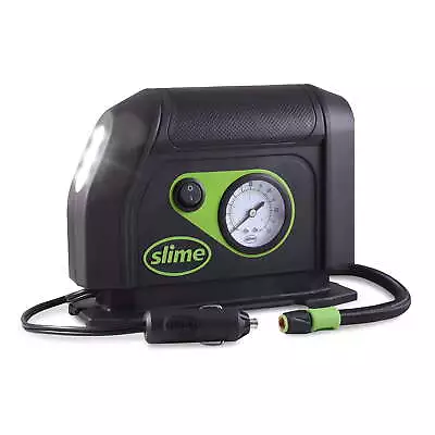 Slime Tir Portable Car Air Compressor 100 Psi Dial Gauge 8 Min Inflation • $29.03